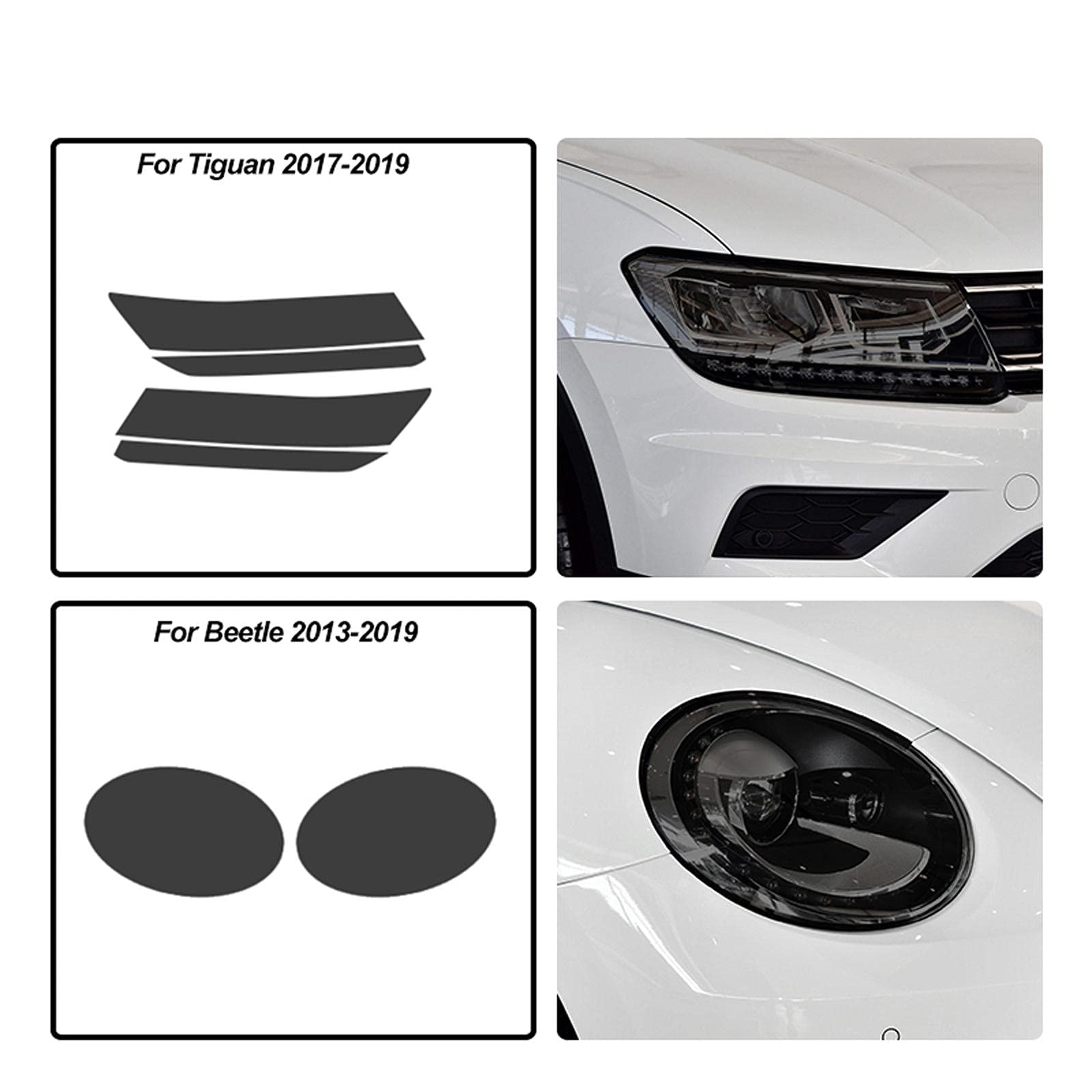 60CM Film De Phare Voiture Autocollant Brillant 3 Couches Lampe Protecteur