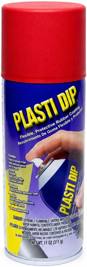 Plasti Dip Plastic/Rubber Paint - Spray - Red - 311g