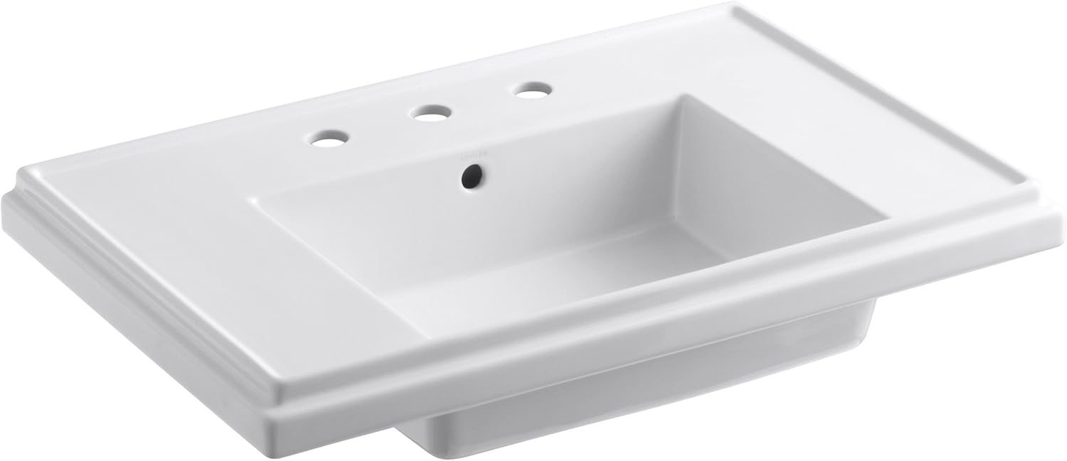 KOHLER K275880 Tresham 30Inch Pedestal Bathroom Sink Basin with 8