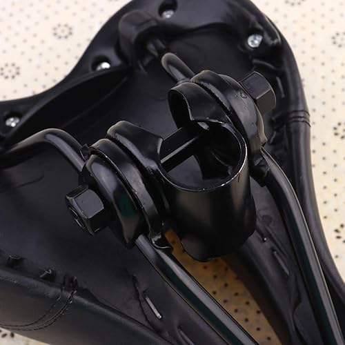 Miniatura 4 de BESPORTBLE Asiento de bicicleta acolchado para hombre para bicicleta de montaña, carretera, bicicleta de ejercicio, color negro