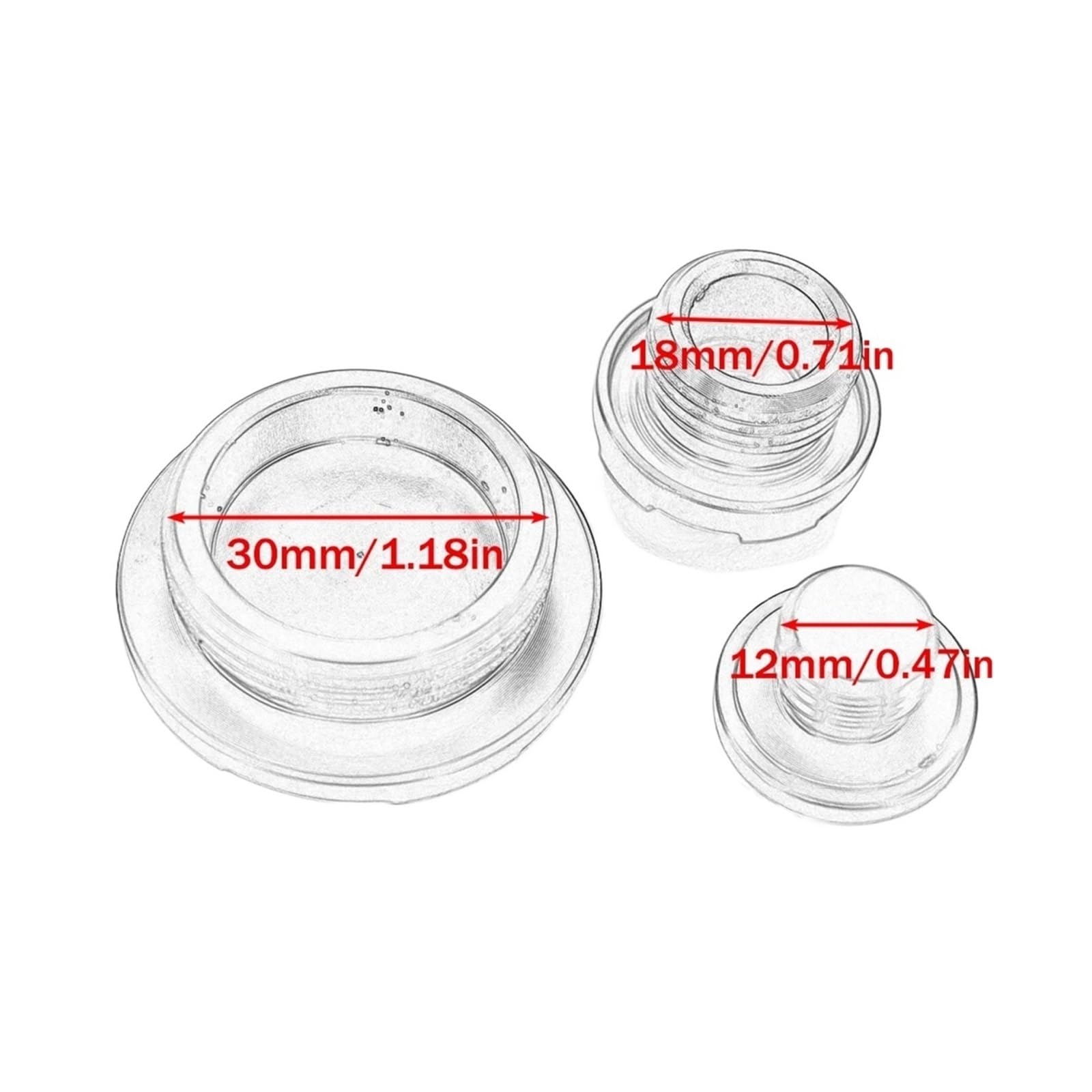 Cnamid5 Lot de 3 bouchons de filtre à huile en aluminium CNC pour Kawasaki KX250 KLX450R KX450F