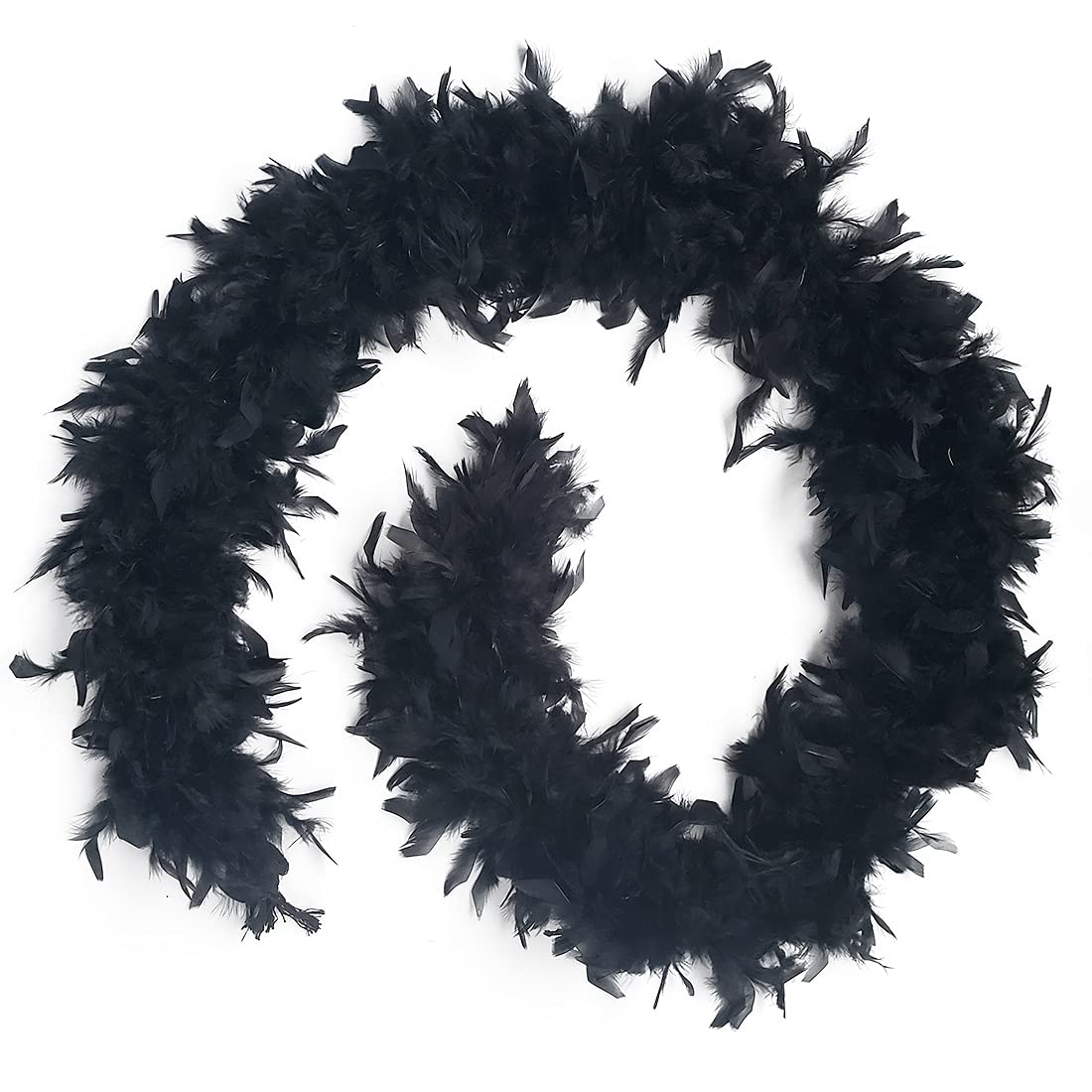 2 Yards 80g Turkey Chandelle Feather Boa for DIY Craft,Party Dancing Dress Up, Halloween Decoration