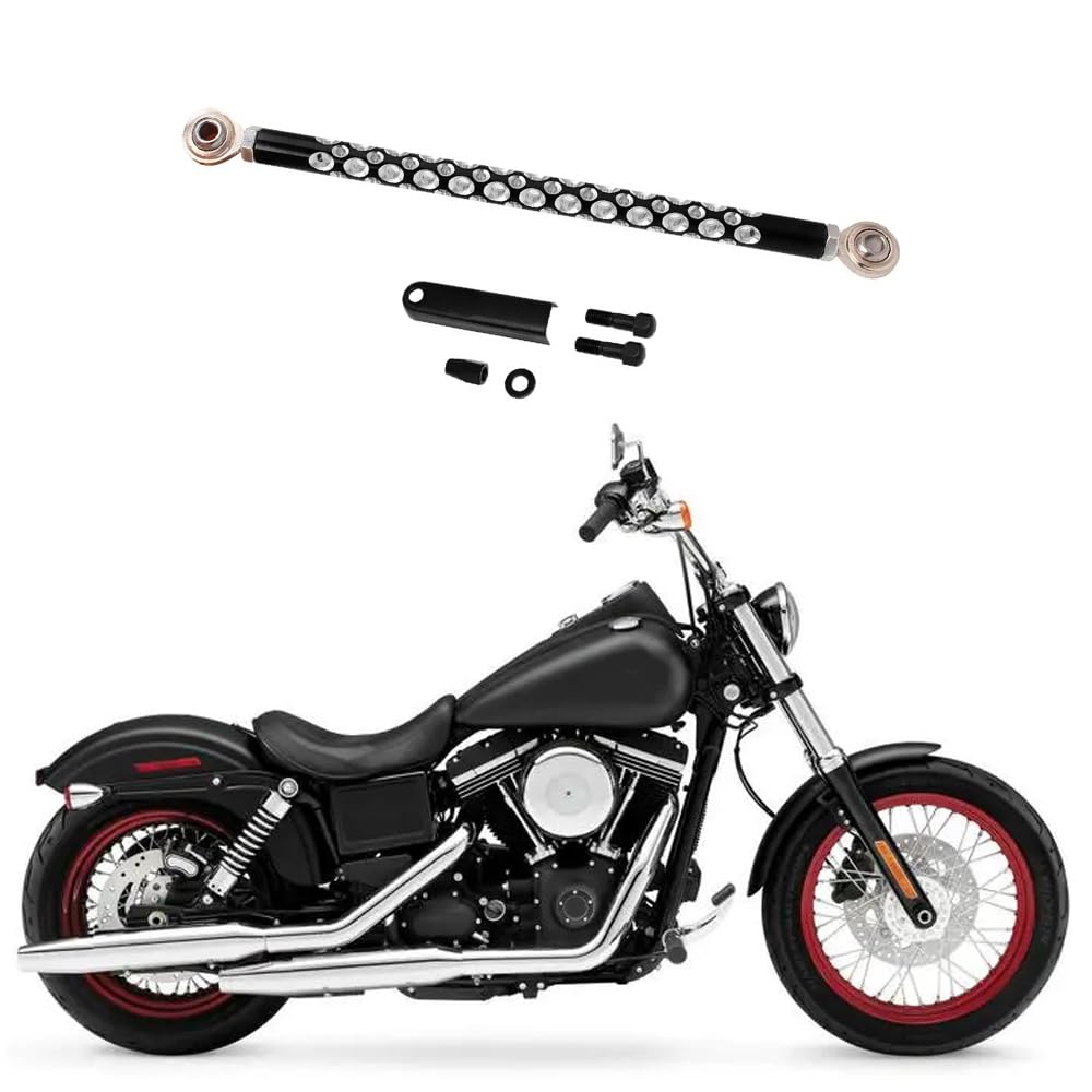 Tige de liaison de changement de vitesse de moto, 330 mm, liaison de levier de vitesse de moto, en alliage d'aluminium, compatible avec Harley Dyna 1986-2014