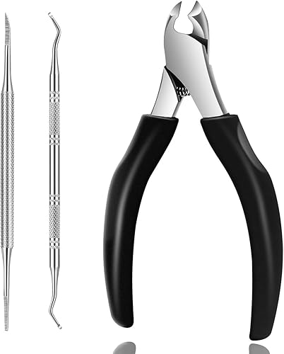 Kit de cortaúñas para podólogos para uñas encarnadas y gruesas, herramientas de pedicura con limas de uñas de los pies, levantador de uñas de los