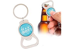24-Pack Baby Bottle Keychain Favors for Boy Baby Showers and Parties (Blue)