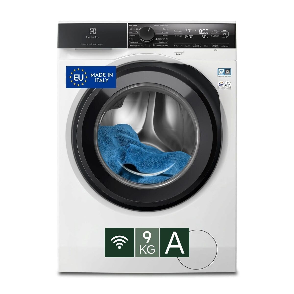Electrolux EW7F49GY Lavatrice Carica Frontale 9 kg SteamCare Serie 700