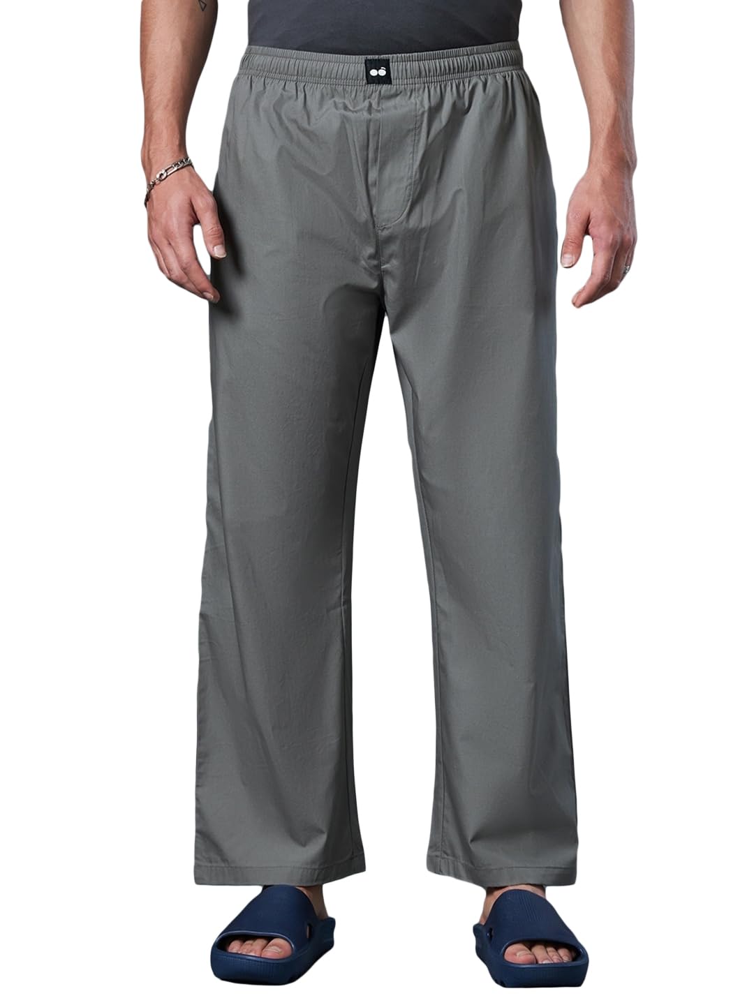 bewakoof Men's 100% Poplin Cotton Solid Oversized Fit Pyjama-picture-35