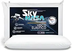 Travesseiro Viscoelástico Basic Sky, Suporte Ortopédico, Espuma com Memória