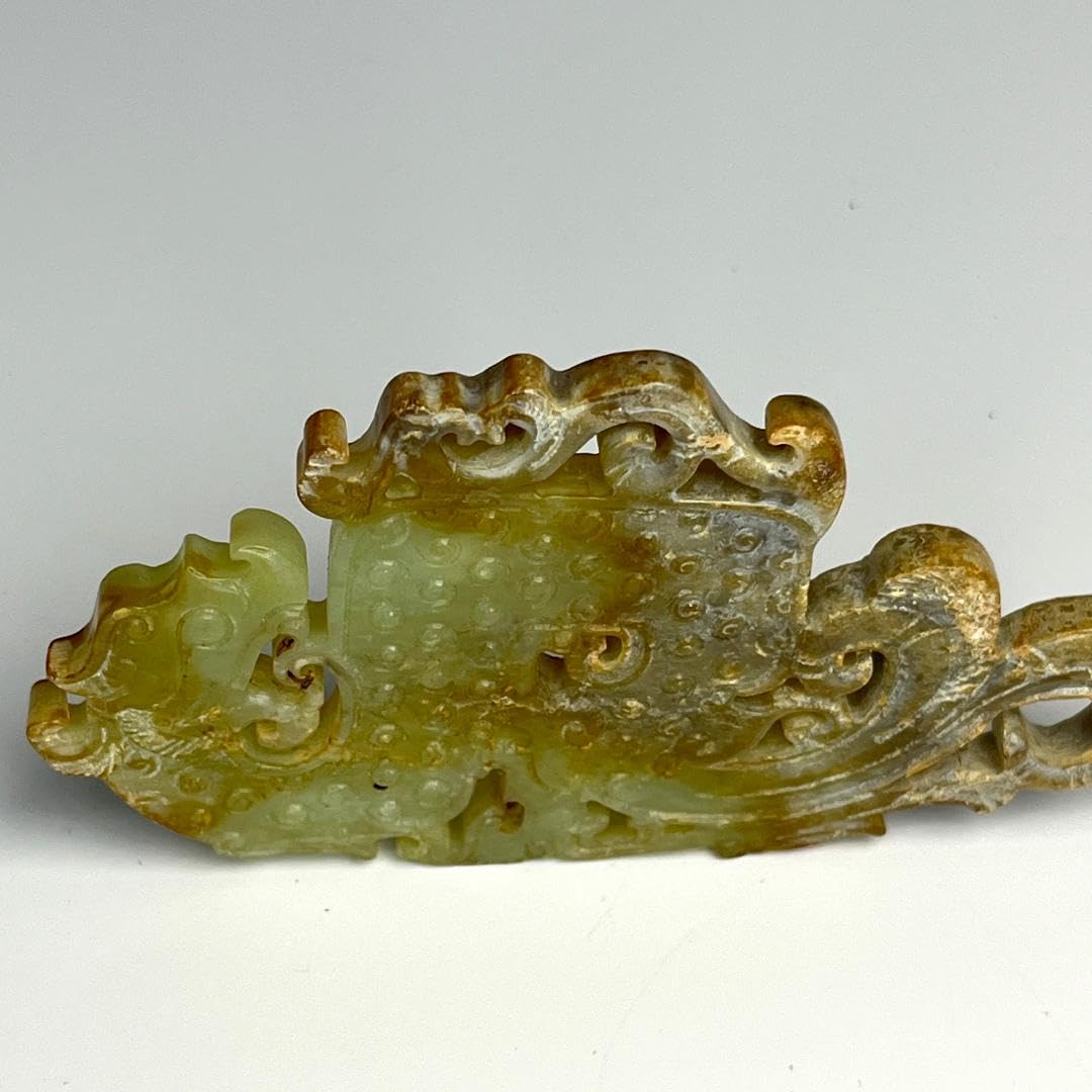 黄玉龍形珮 和田玉 古玉 古玉擺件 中国古玩 中国美術 唐物骨董 G111 黄玉龍形珮 和田玉 古玉 古玉擺件 中国古玩 中国美術 唐物骨董 G111