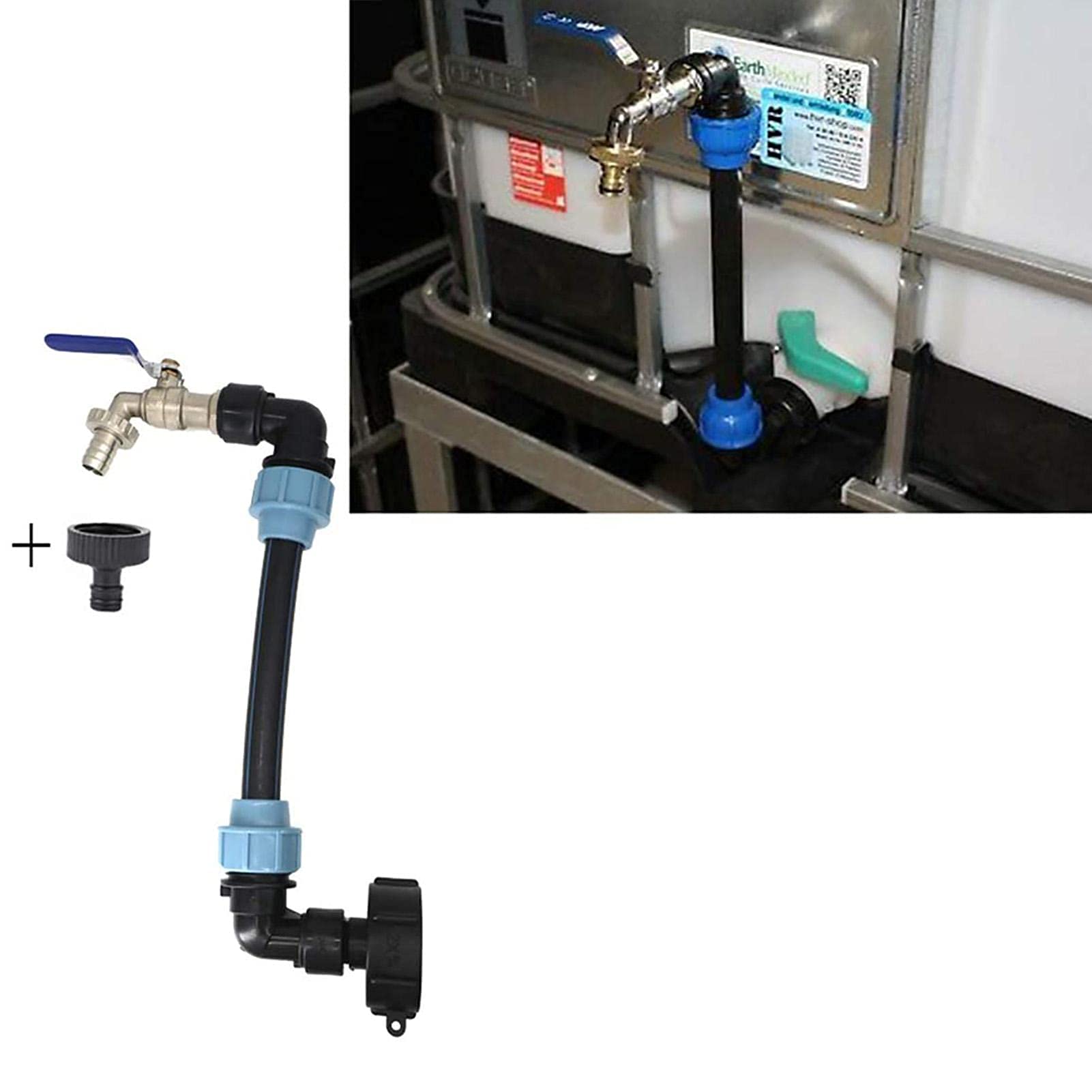 IBC zestaw przyłączeniowy do zbiornika, wąż ogrodowy, złącza do beczek na wodę, zestaw adapterów zbiornika IBC, zestaw przyłączeniowy IBC, kran wylotowy do zbiorników IBC, beczek na deszczówkę i kanistrów