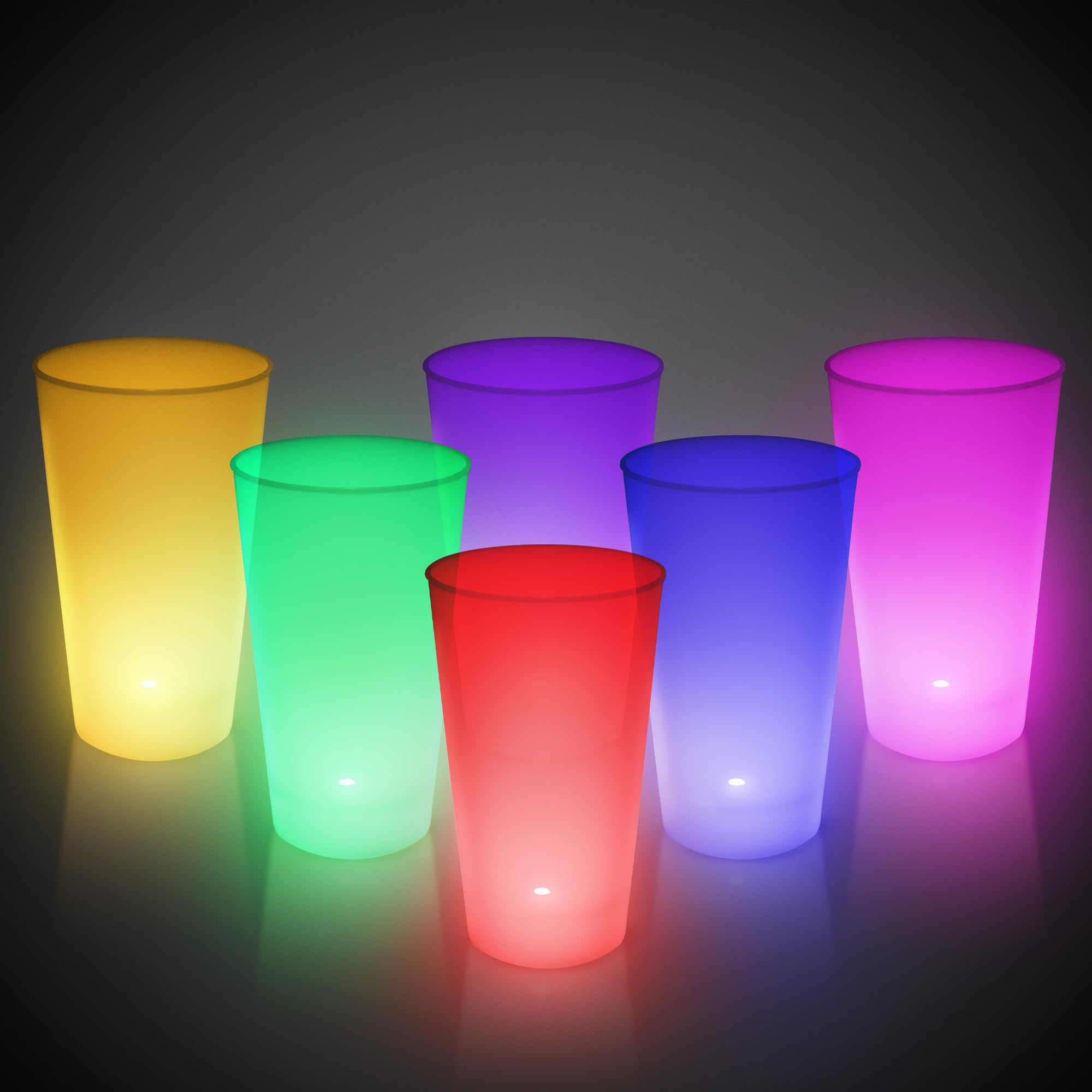 Gobelet lumineux à LED à changement de couleur automatique bocal réutilisable de 454 ml