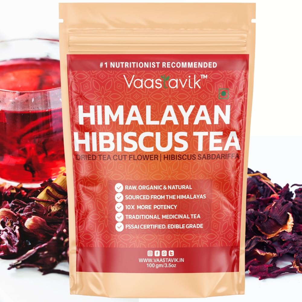 Vaastavik Himalayan Sourced Ayurvedic Hibiscus Flower Herbal Tea Food Grade | Weight & BP Management 100gm (B0C1HDNLKW) Amazon Price History, Amazon Price Tracker