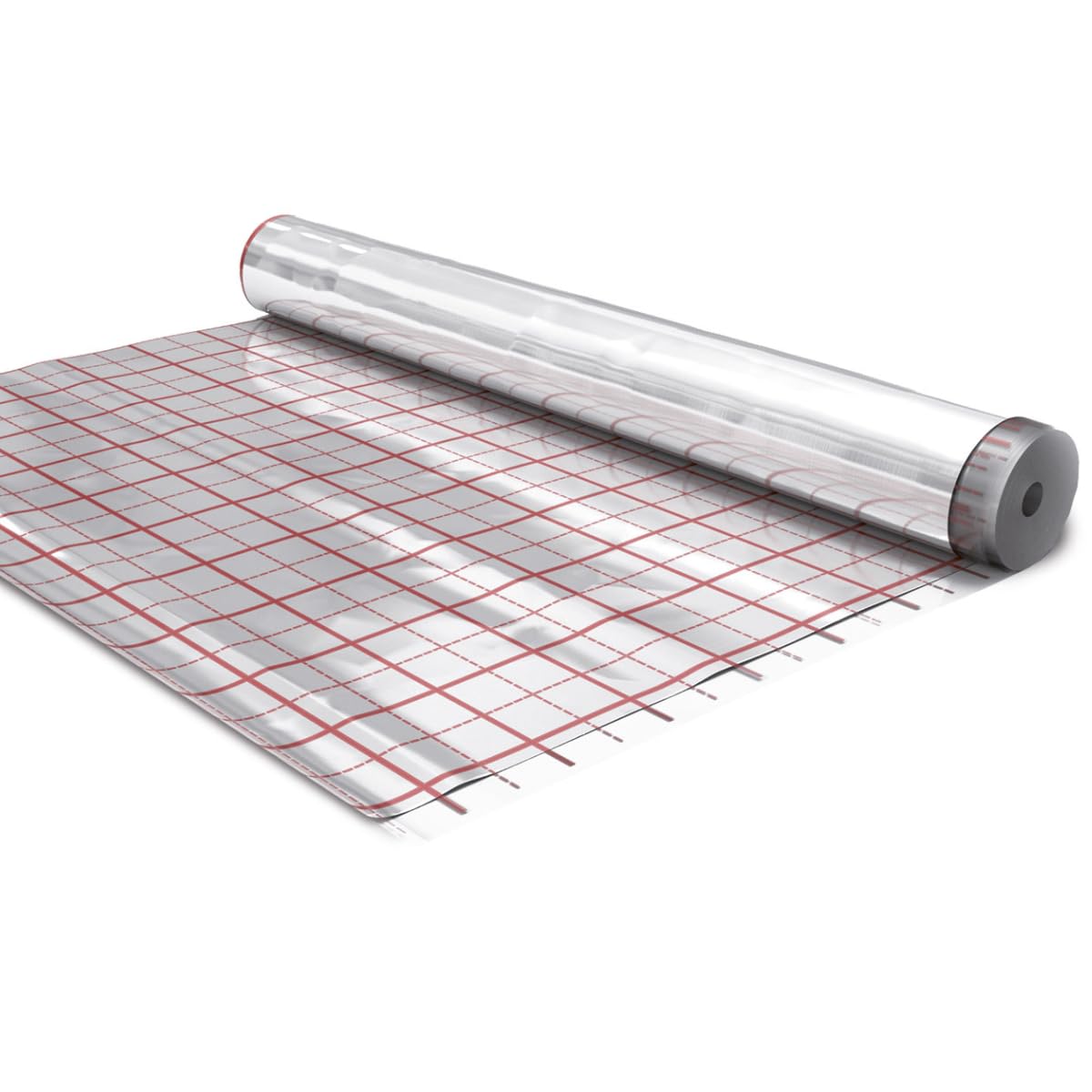 KAUFDACH® HOTFLOOR 1,0m x 50,0m für Fußbodenheizung Rasterfolie Fußbodenisolierung Alufolie