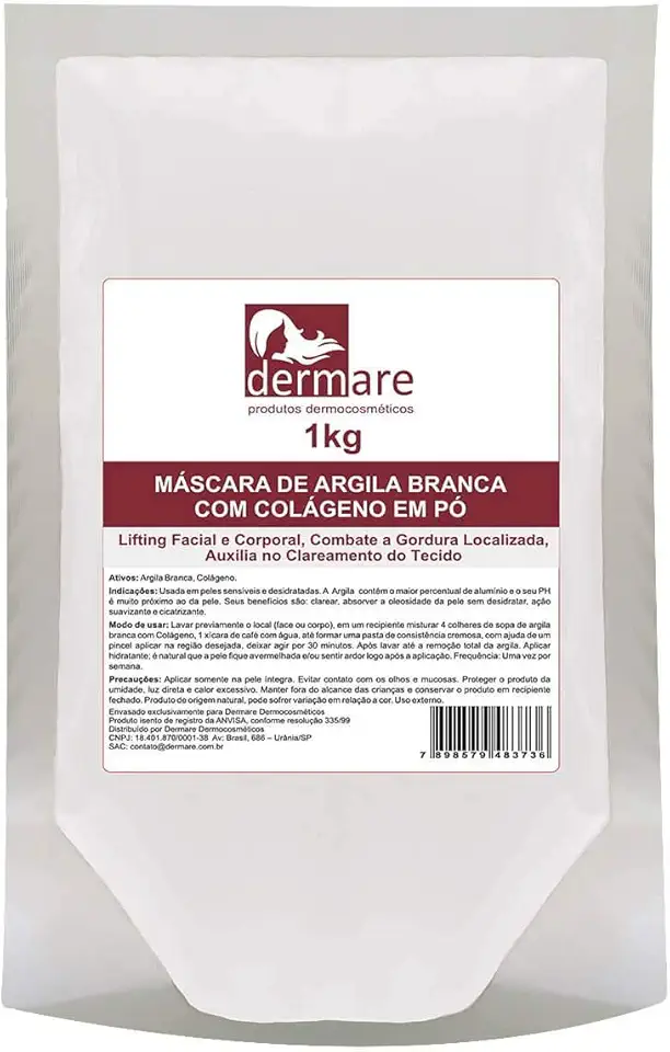DERMARE Argila Branca Com Colageno Dermare