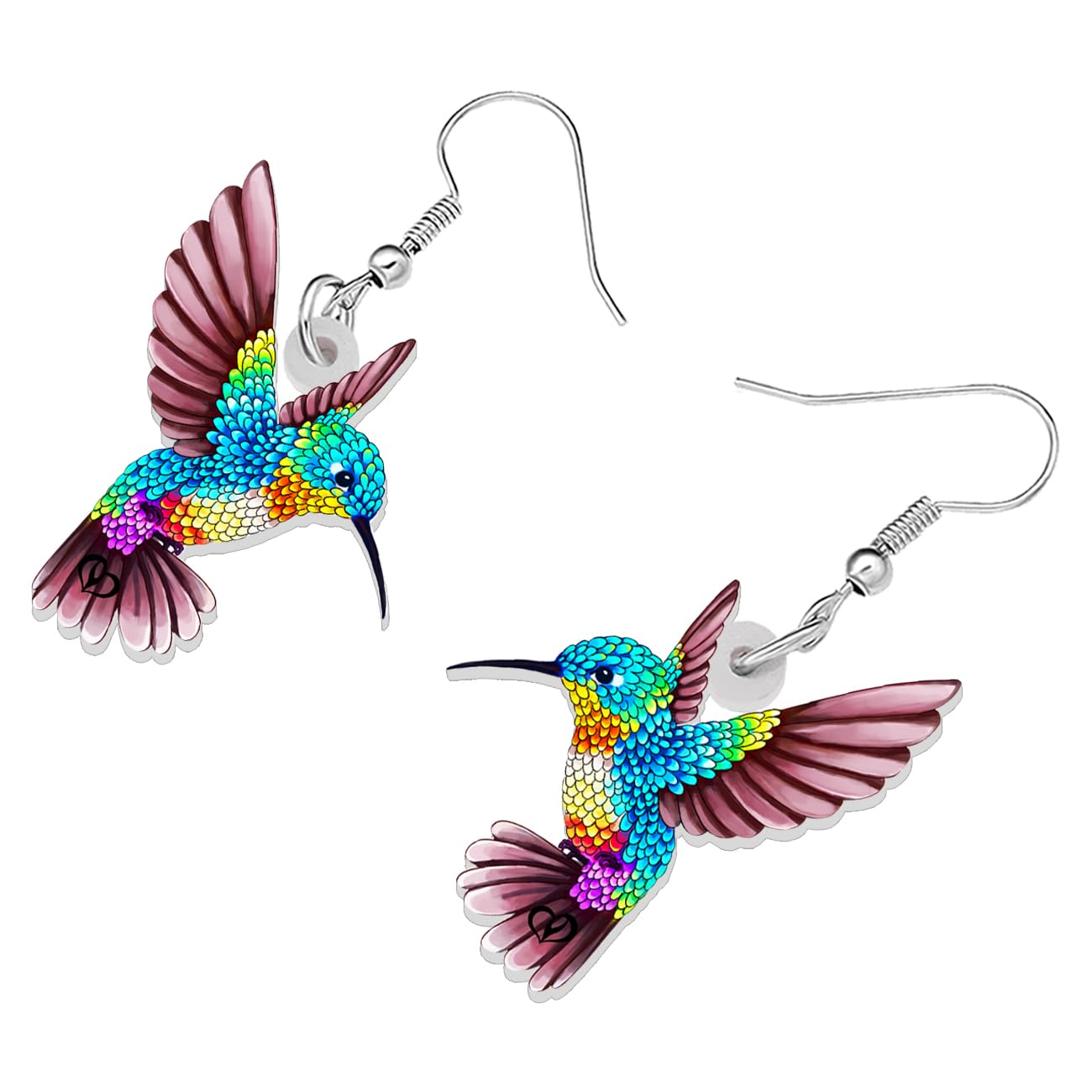 DALANE Acrylic Cute Hummingbird Earrings Dangle Drop Anime Birds Animals Jewelry for Women Girls Kids Gifts Decor Charms (Multi) - Image 3
