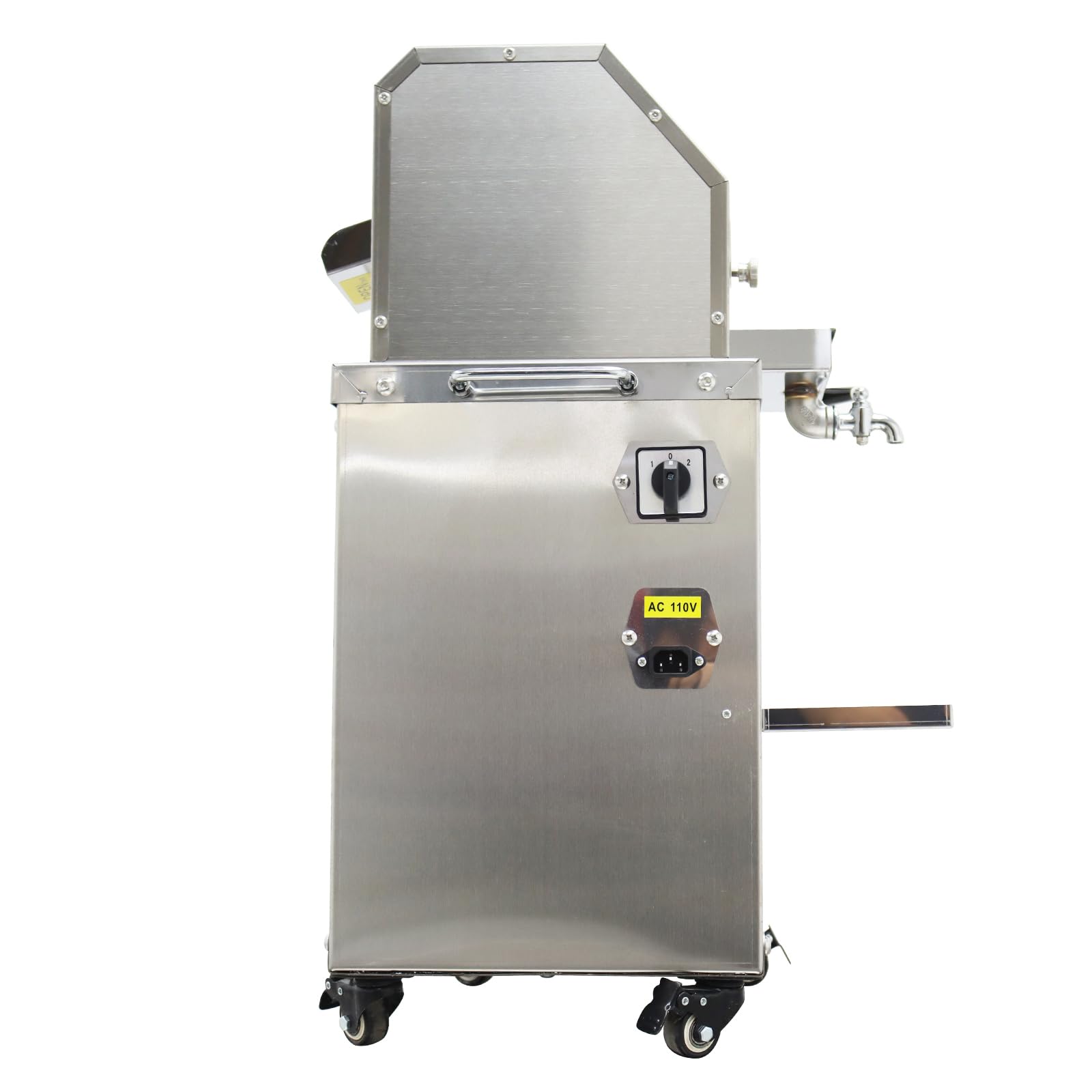 110V Vertical Electric Sugar Cane Ginger Press Juicer with 3 Rollers, High Juice Yield, 300KG/H Sugarcane Crushing Capacity, 800W Suger Cane Squeezing Juicer, Stainless Steel 7