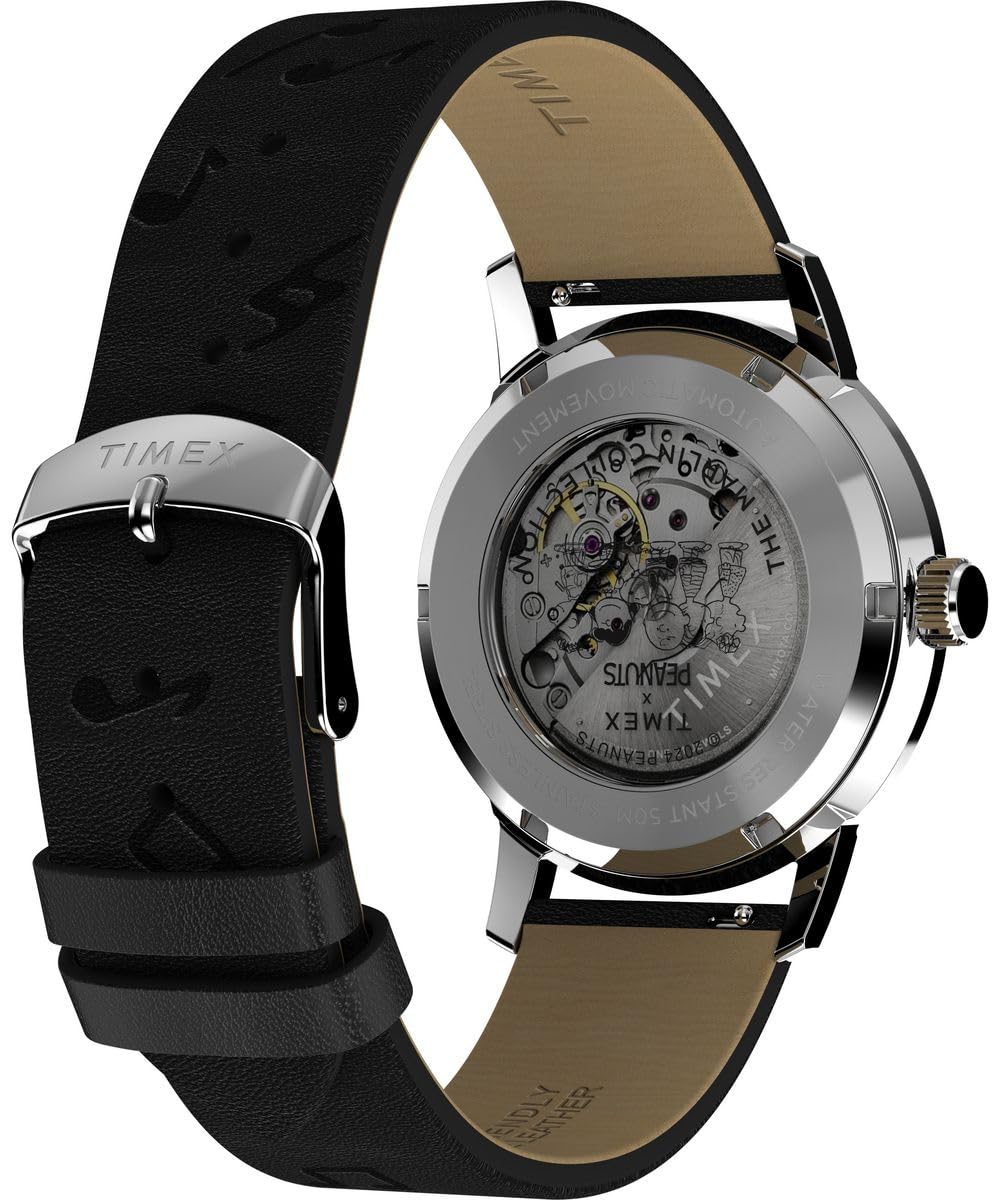 Timex Men's Peanuts x Marlin Automatic 40mm Leather Strap Watch