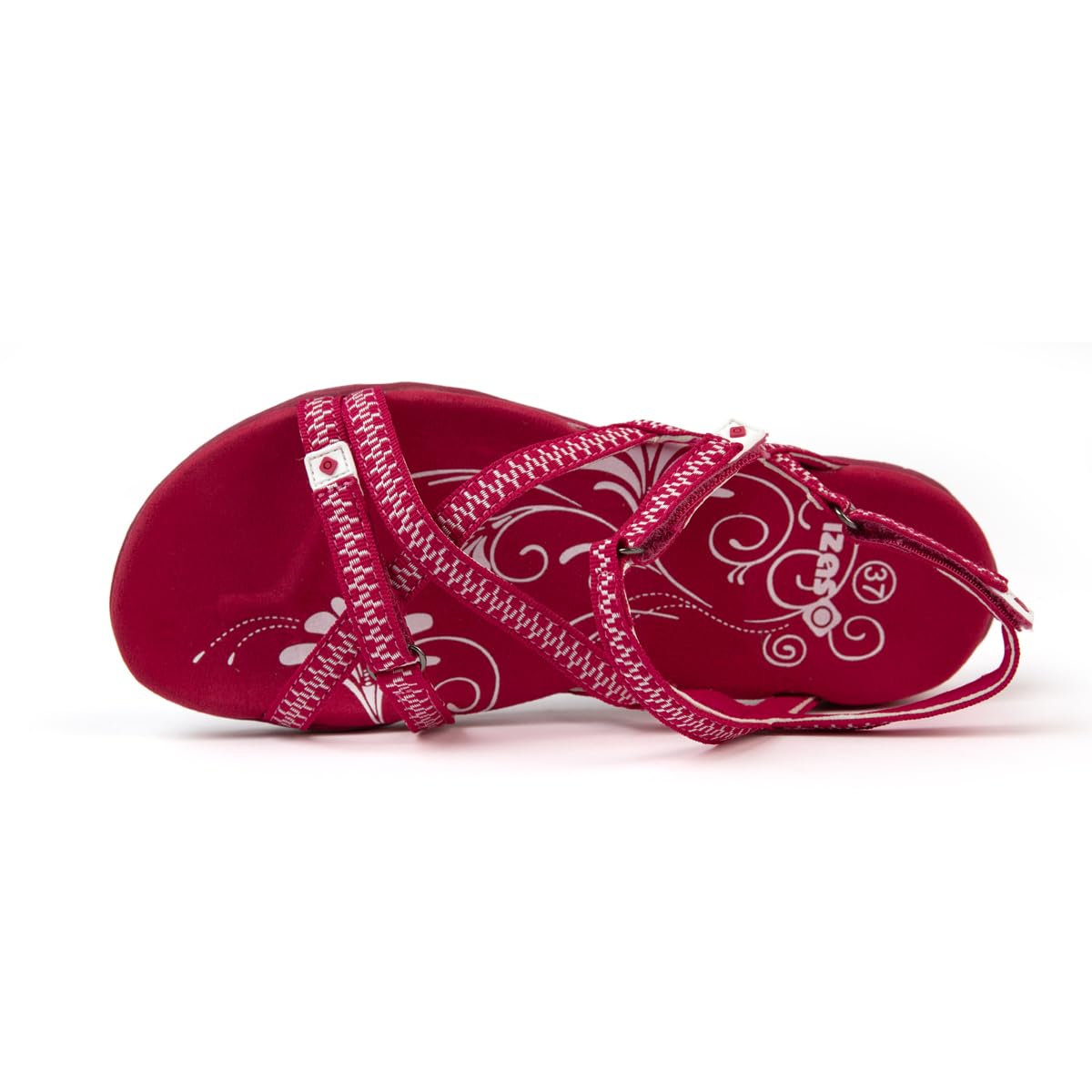 Izas Sandalias de Senderismo para Mujer Deportivas y Cómodas. Sandalias Planas de Verano para Trekking y Caminar de Diseño Ergonómico con 3 Ajustadores. Color Rosa