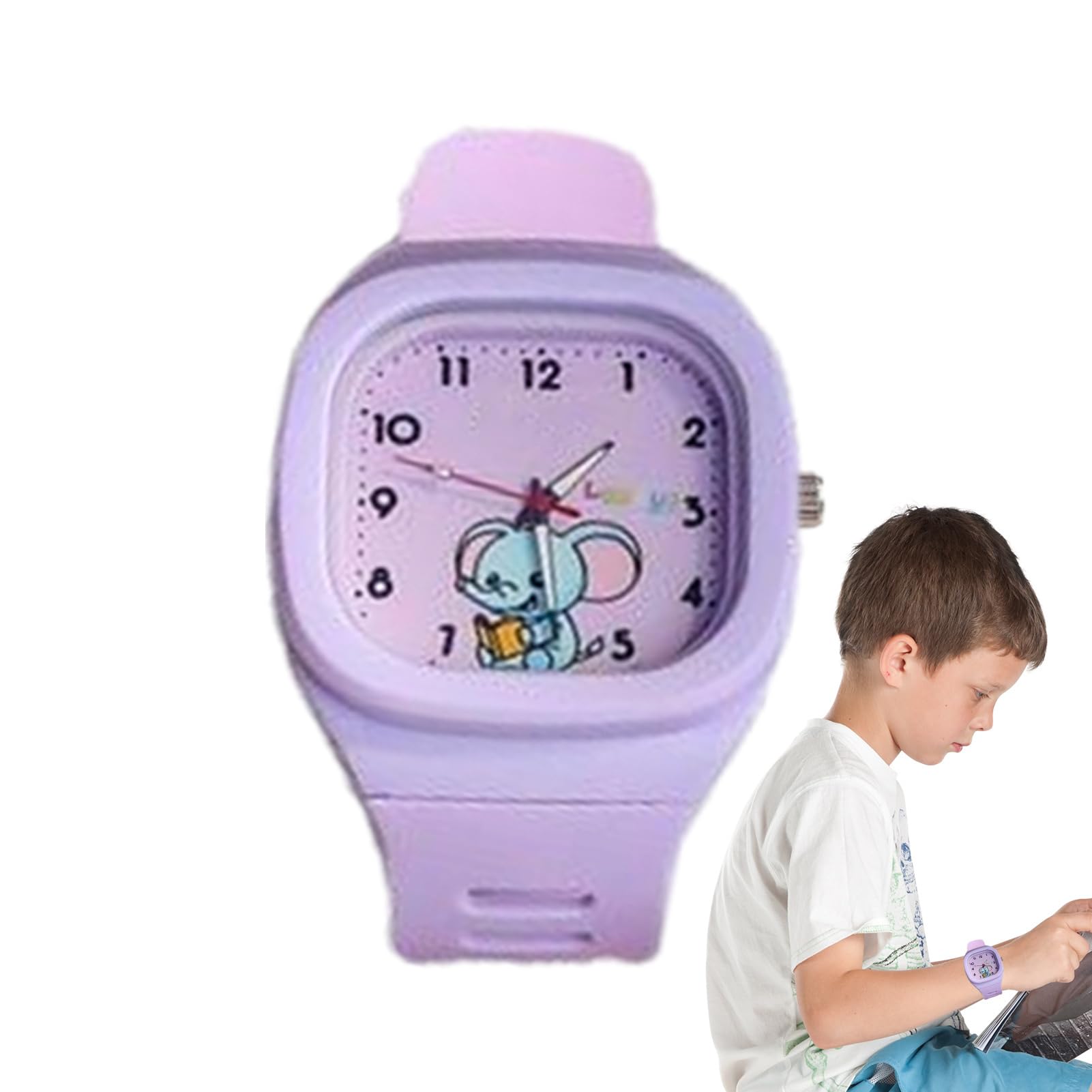 Return Cartoon Digital Watch - Sports Luminous Square Watch dla studentów | Wodoodporny cyfrowy zegarek z kreskówką dla dzieci, kwadratowy świecący zegarek dla dzieci