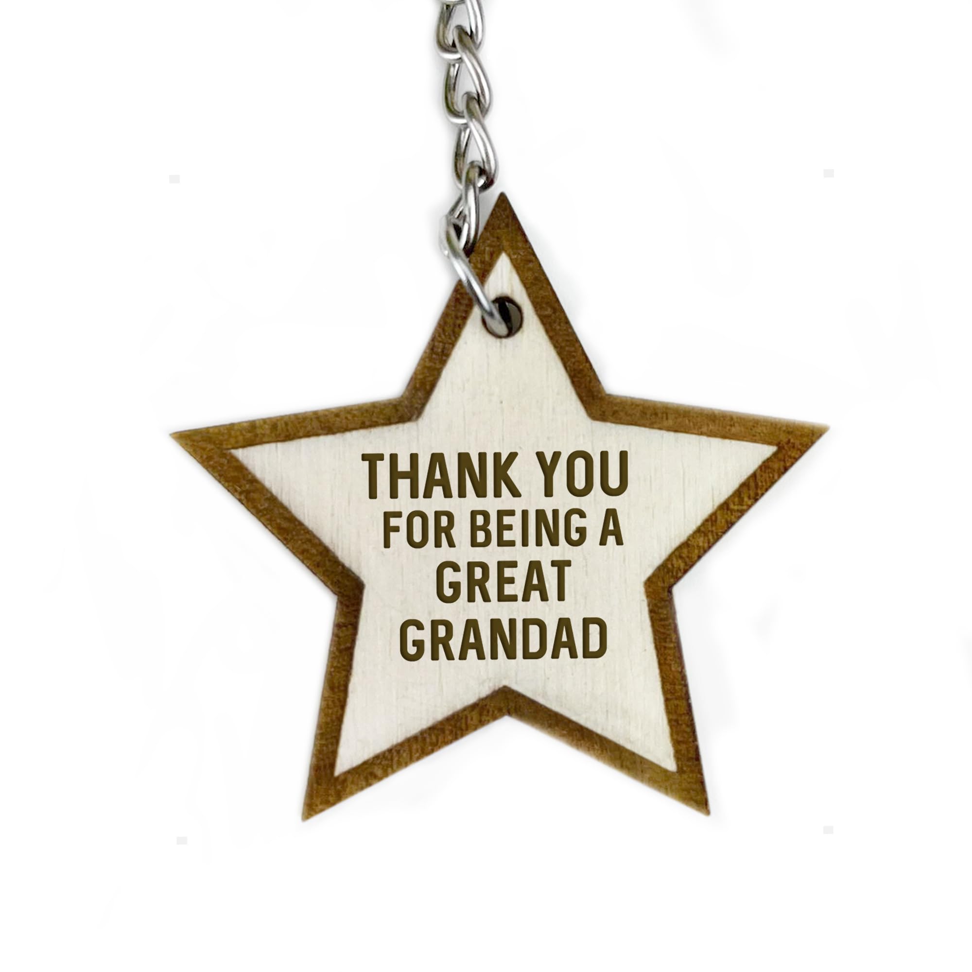 RED OCEAN Great Grandad Gifts Wooden Keyring Grandad Gifts For Birthday Christmas Thank You Gift For Grandad