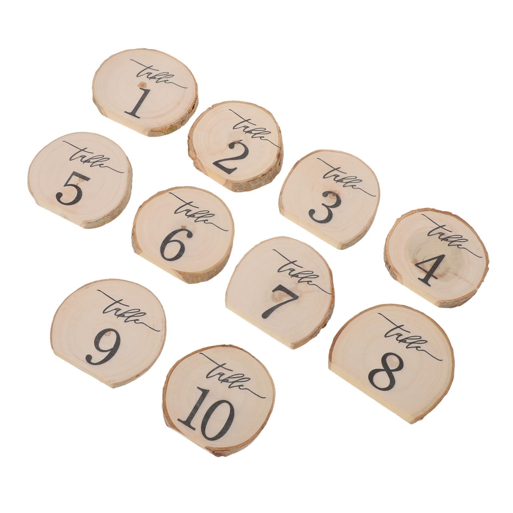 Garneck 10stücke Tischnummern Holz Rustikal Für Hochzeiten Babypartys Geburtstage Tischdekorationen Aus Rinde Für Empfang Und Jubiläen