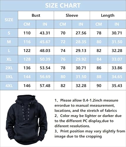 Evzosrz Mens Tactical Sweatshirts Lace Up Aztec Hooded Pullover Long Sleeve Cargo Workout Outdoor Hoodies With Pocket thumb #2