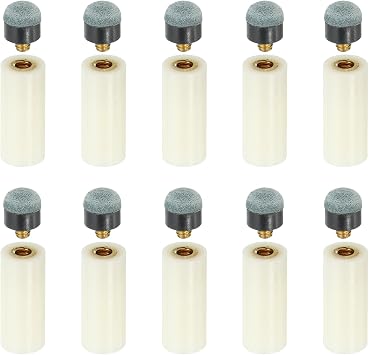PATIKIL Dia Screw-on Pool Cue Tips, Snooker Billiard Cue Stick Tips Replacement with Pool Cue Ferrule