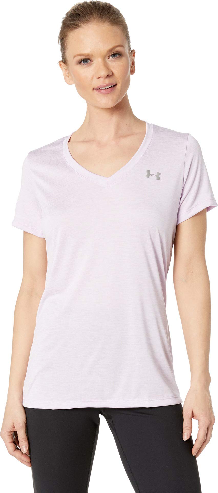 Under Armour Womens Tech V-Neck Twist Short-Sleeve T-Shirt