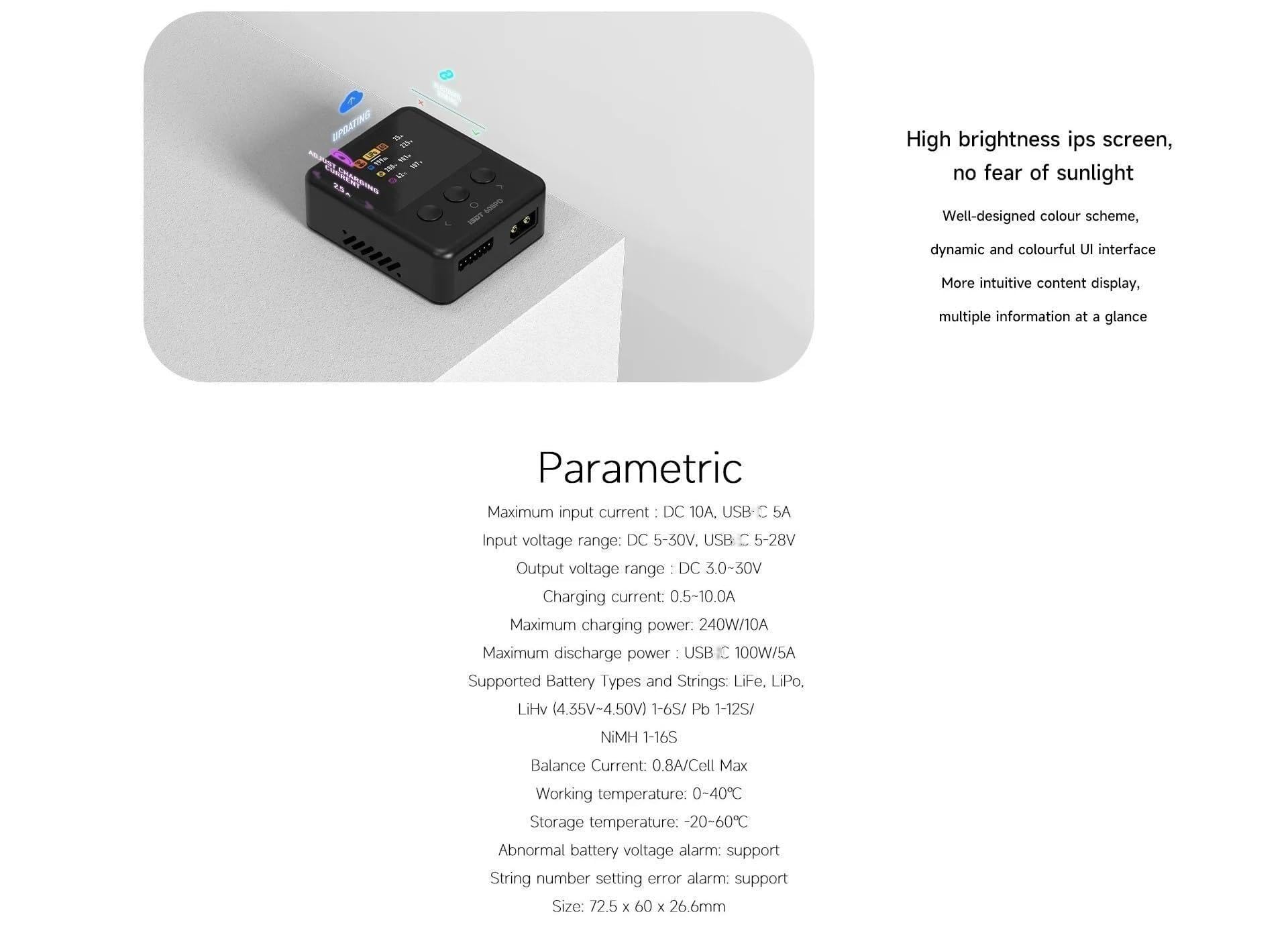 608PD DC 240W 10A 5A USB C PD3.1 Szybka inteligentna ładowarka Lipo LiHV Life NIMH Battery Balance XT60 do ładowarek ISDT RC FPV Racing Drony (608PD)