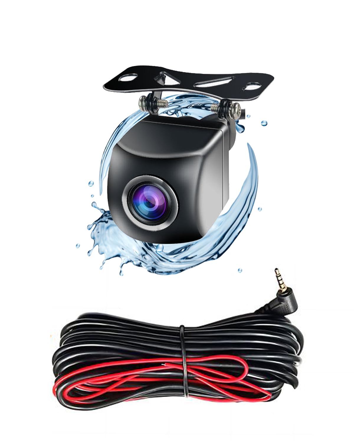 PRUVEEO Rear Camera for D90-4CH 1080P Back Up Camera with 3.5mm to 4 Pin