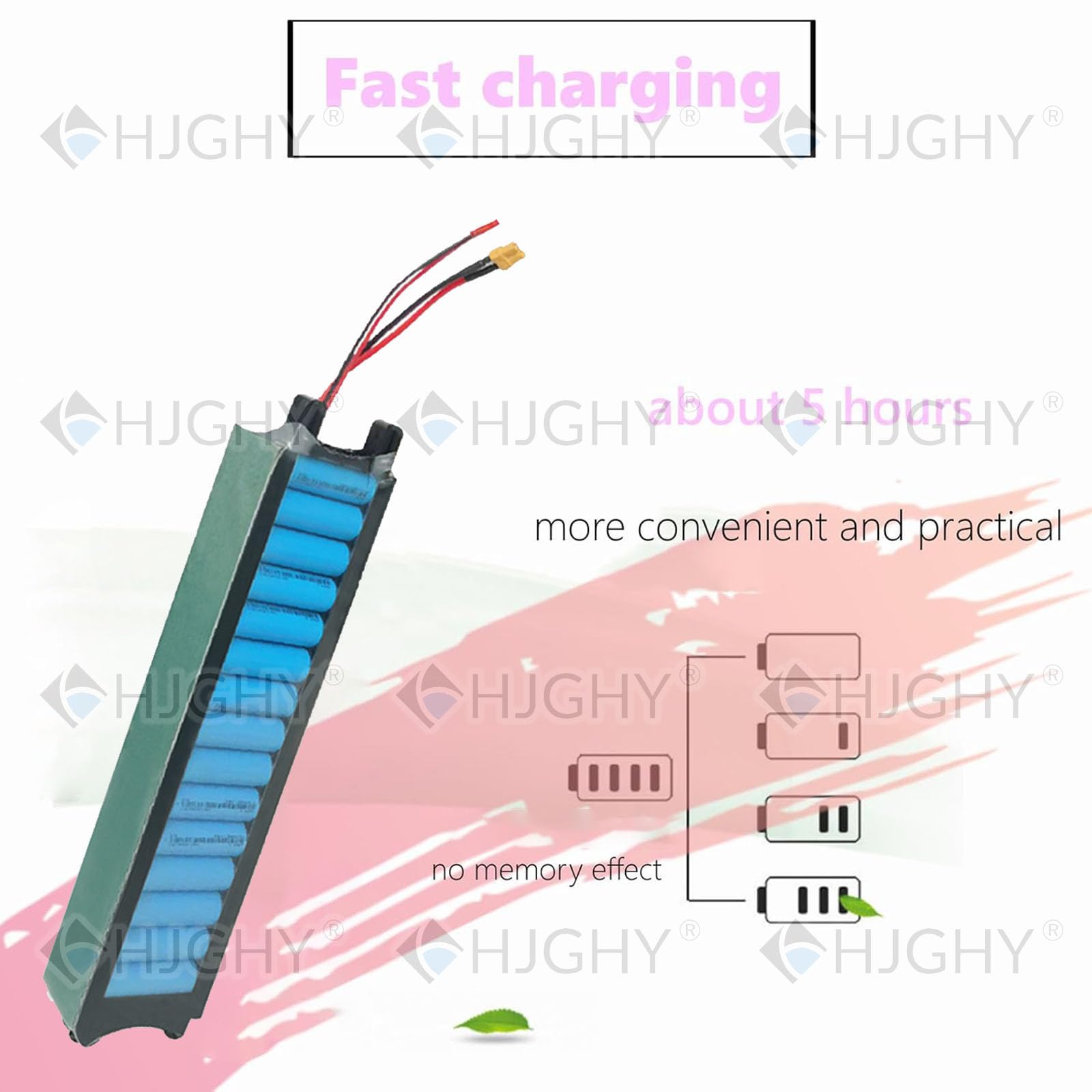 Batteria per Monopattino Elettrico M365 36V 10.4Ah 5.2Ah 6.6Ah 7.8Ah Pacco Batteria per Hoverboard 36 Volt Batterie al Litio di Ricambio con connettore XT30+JST