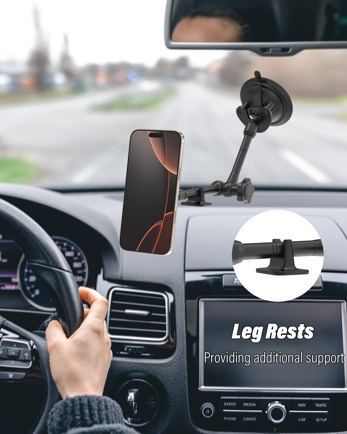2025 Upgraded Vakuum Magnet Handyhalterung Auto [Super Saugnapf], Magnetischer Handyhalterung Auto für Magsafe Autohalter, Magnetic Suction Cup Mobile Phone Holder für All Smartphone