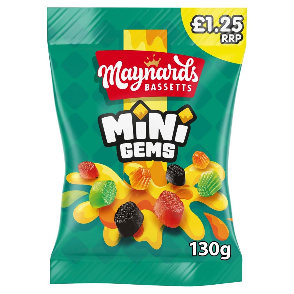 Maynards Bassetts Sweet Bags 10 x 130g (Mini Gems)