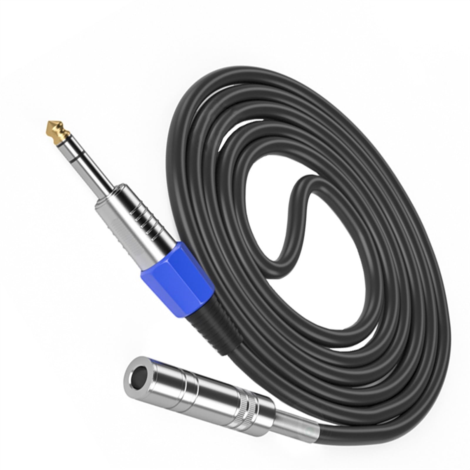 Cavo Audio Er Chitarra Cavo di prolunga per chitarra maschio-femmina da 6,5 ​​mm Cavo audio di prolunga stereo 6,5 da 6,35 mm (Size : 30M)