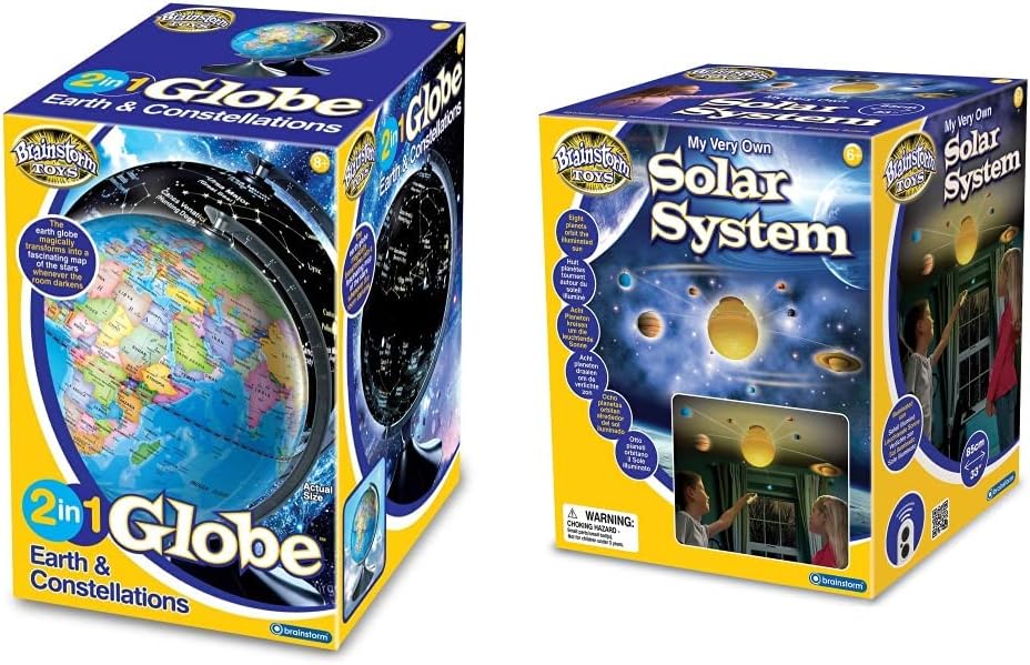 Brainstorm Toys E2001 Light Up 2 in 1 Globe Earth & Constellations