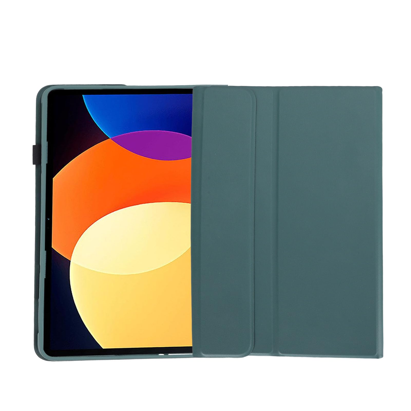 ASHATA Funda para Mi Pad 5 y 5 Pro con Teclado de 11 Pulgadas, Funda Protectora para Teclado Inalámbrico Desmontable, Delgada, Ligera, Teclado Magnético BT para Mi Pad 5 y 5 Pro (Verde