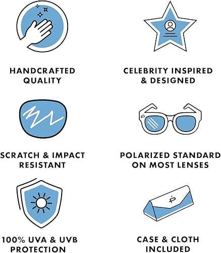 Miniatura 5 de Prive Revaux The Paris - Gafas de sol rectangulares hechas a mano, lentes polarizadas con 100% protección UV, para mujer