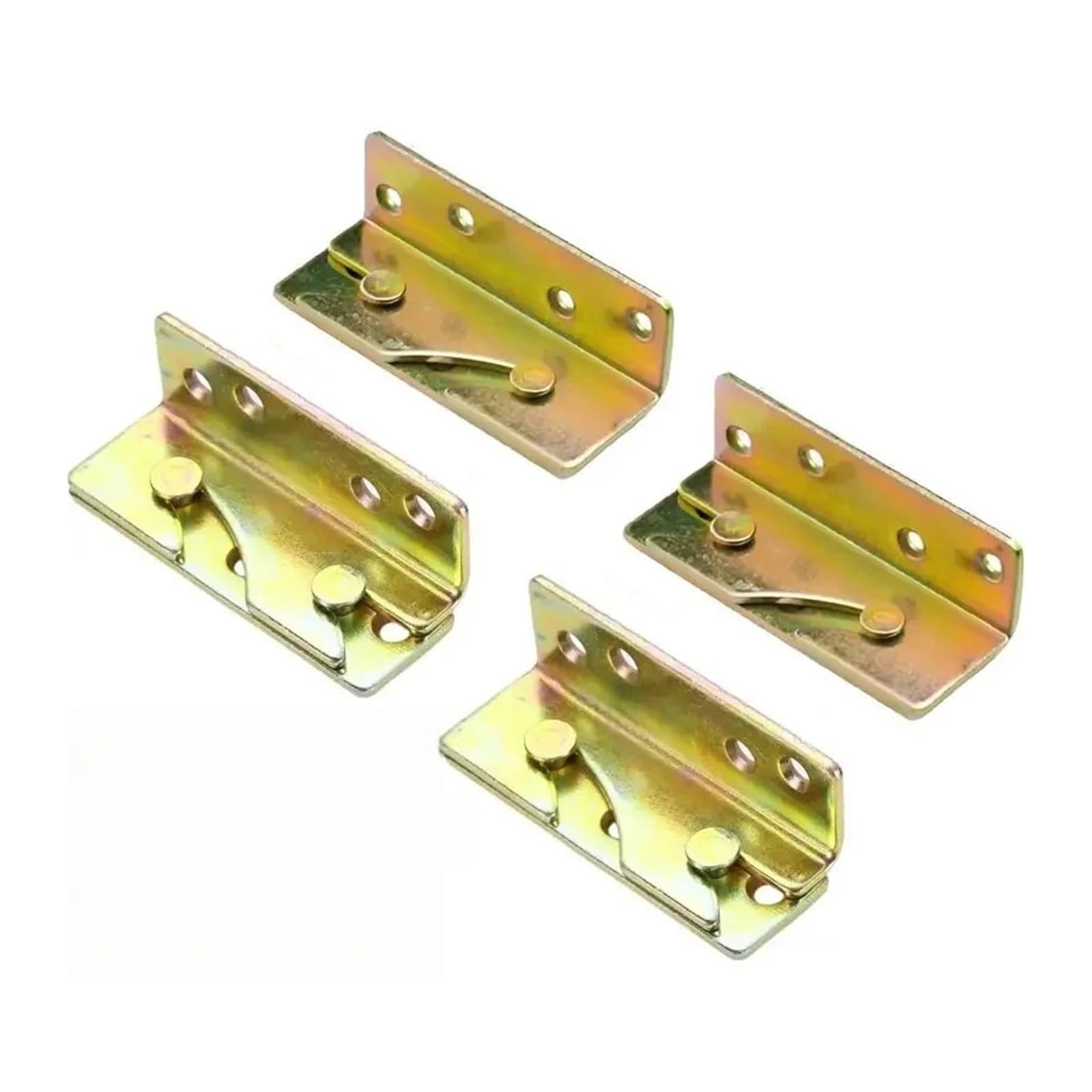 4 Set Staffe For Sponde Del Letto For Carichi Pesanti Elementi Di Fissaggio For Appendere Cerniere For Mobili In Legno Accessori Hardware For Connettori(Thicken Style)