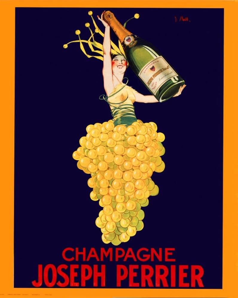 シャンパーニュ・Joseph Perrier ヴィンテージアート・ポスター Amazon.com: Champagne Joseph Perrier Poster 16