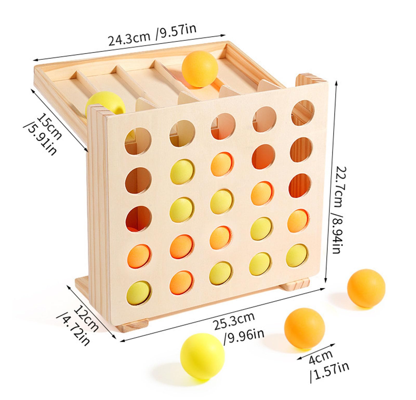 Juego de Mesa Montessori de Madera Rebotable Cuatro en Línea