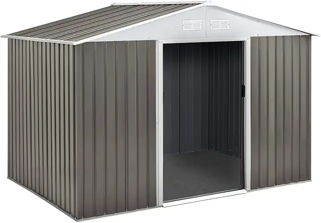 Metal Gazebo Dallas - Geïsoleerd Tuinhuis Bouwen - Taupe/Grijsbruin