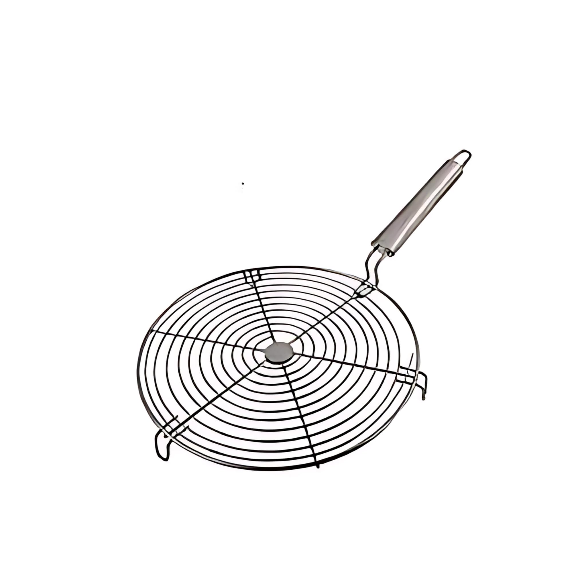 Brunchy Stainless Steel Papad Maker: Kitchen Finds Bati Maker Oven on Gas with Roaster Wire, Gas Stove Grill, Roasting Grill Net Pan & Round Wire Rack for Efficient Cooking (Cirlce Steel, Large)-image-33