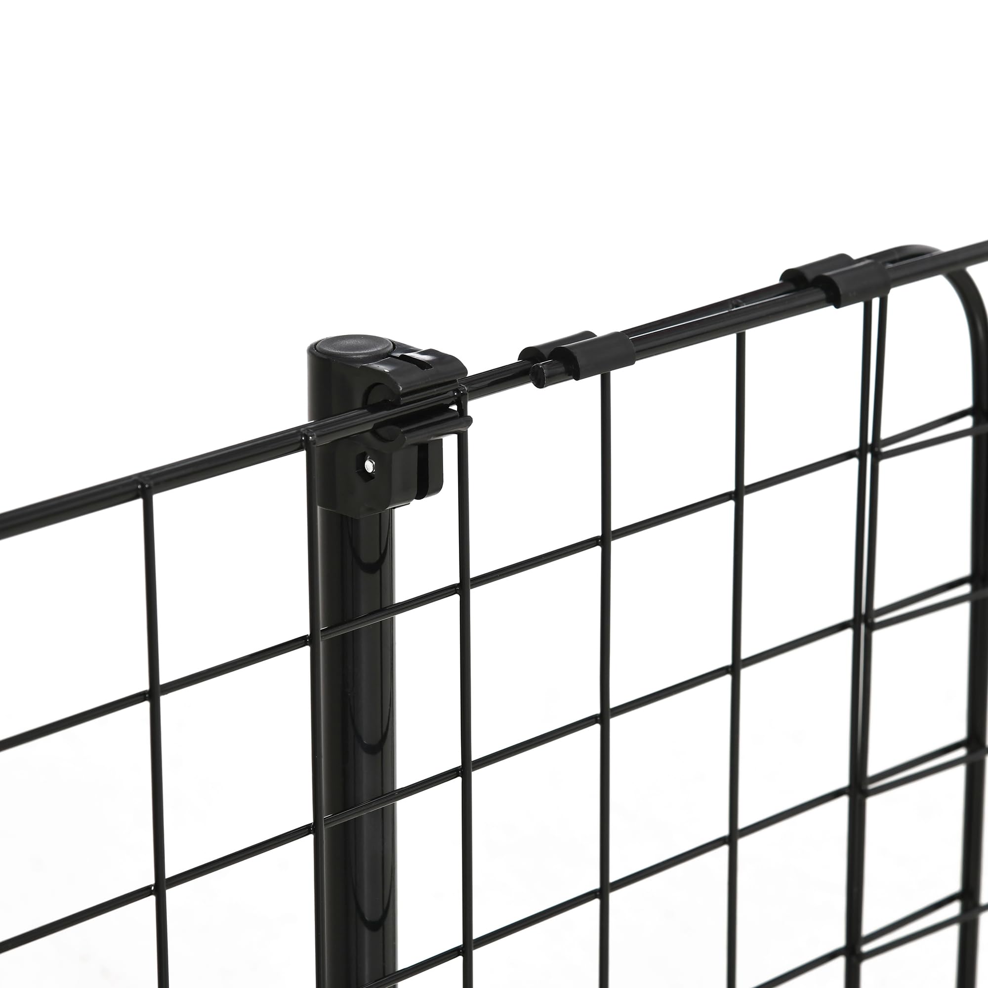PawHut Grille de séparation Voiture Universelle pour Chien barrière de Protection Animaux Longueur réglable dim. 91-152L x 30H cm kit Complet Installation Inclus métal Noir