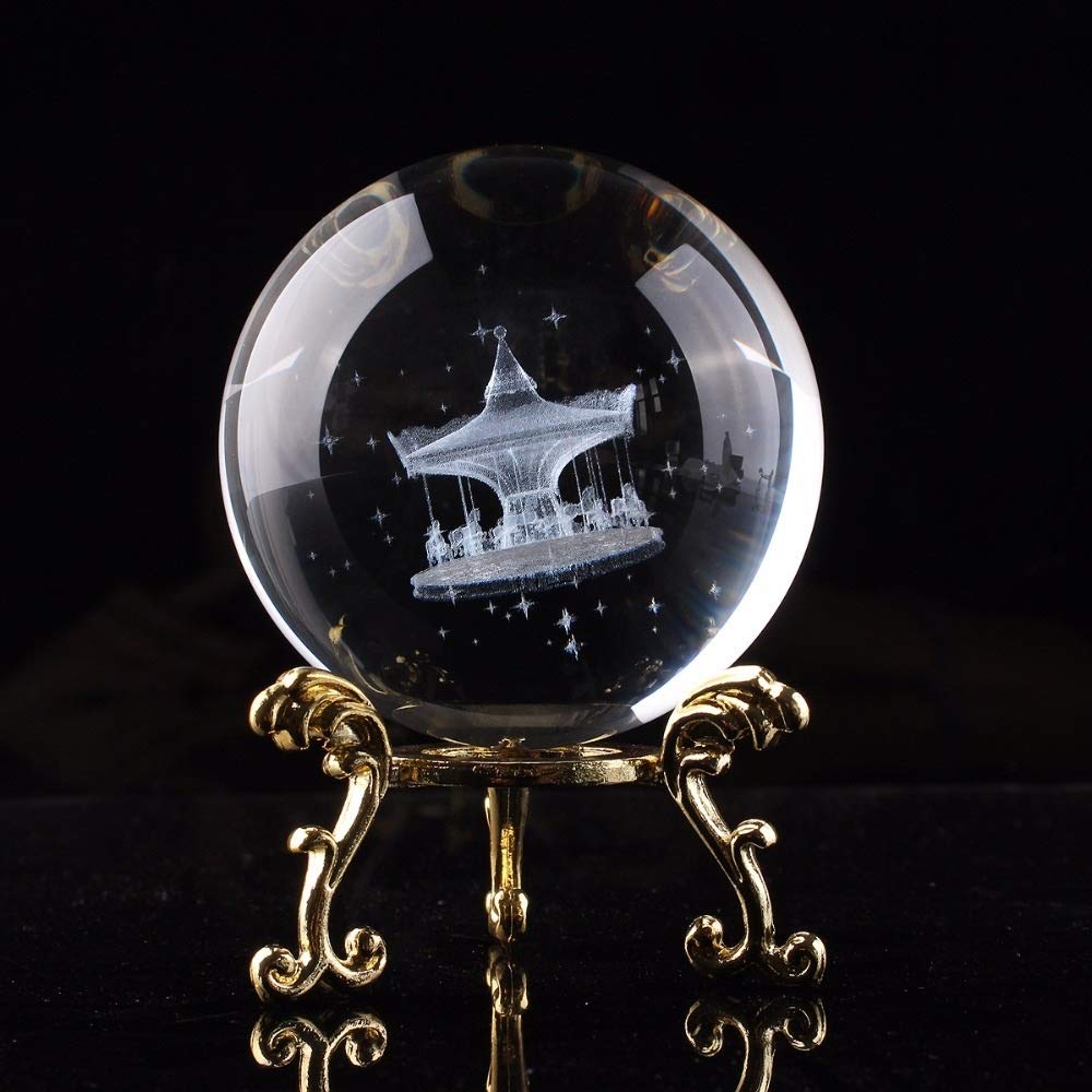Lensball fotografia kryształowa kula H 60 mm kryształowa przezroczysta kryształowa kula 3D grawerowana laserowo okrągła szklana kula feng shui sztuka dekoracja akcesoria prezenty urodzinowe dekoracyjna kryształowa kula