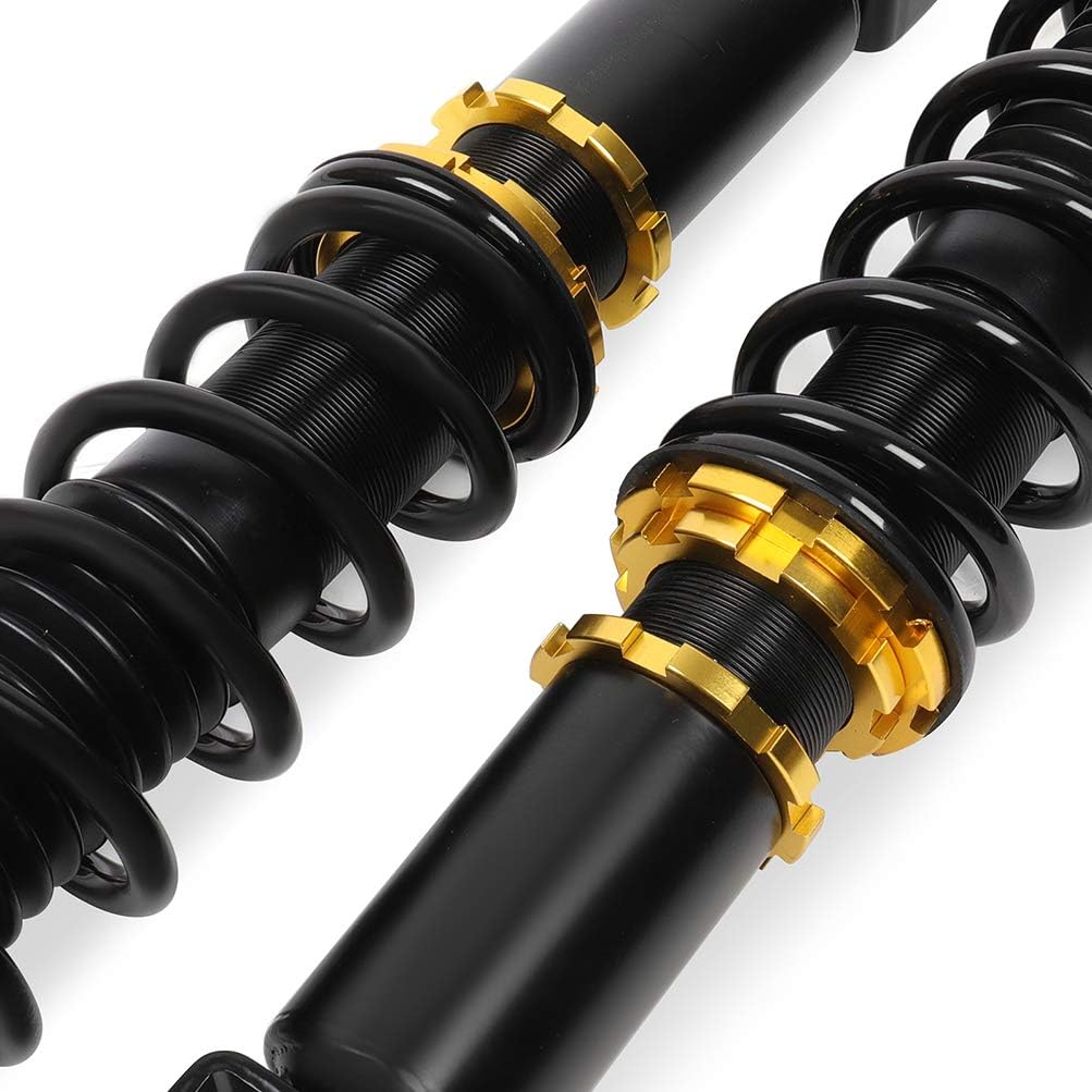 Coilover Struts Spring Shocks Adjustable Height Coilovers Suspension Struts Coil Spring Shocks Struts Full Set Kits ECCPP Fit for 1994-01 for Acura Integra (Need spacers for rear coilover) - Golden