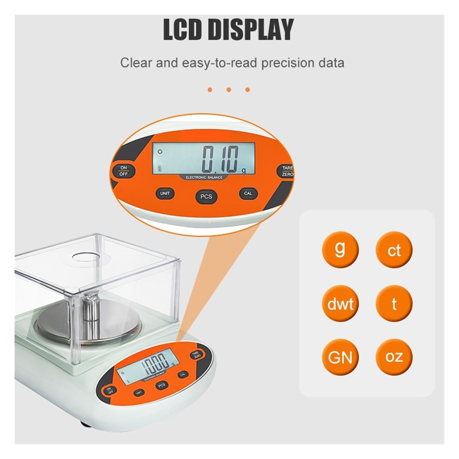 Balanza Electrónica Digital De Precisión De 0,01 G para Laboratorio, para Pesar Joyas De Oro Y Múltiples Objetos.,White-EB20002