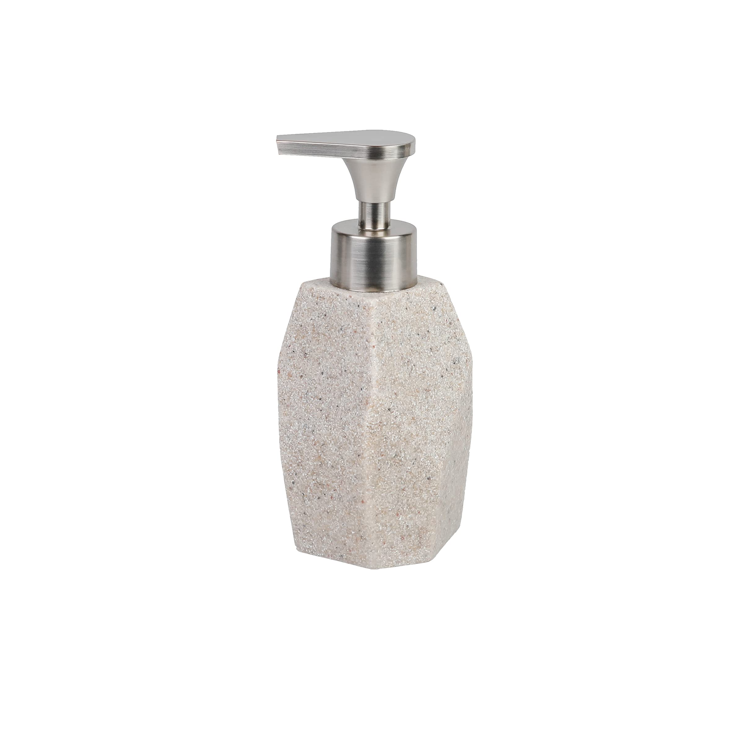 axentia Juego de Accesorios para Baño Santorino, Set de 5 Piezas de Poliresina Accesorios para Cuarto de Baño, Beige