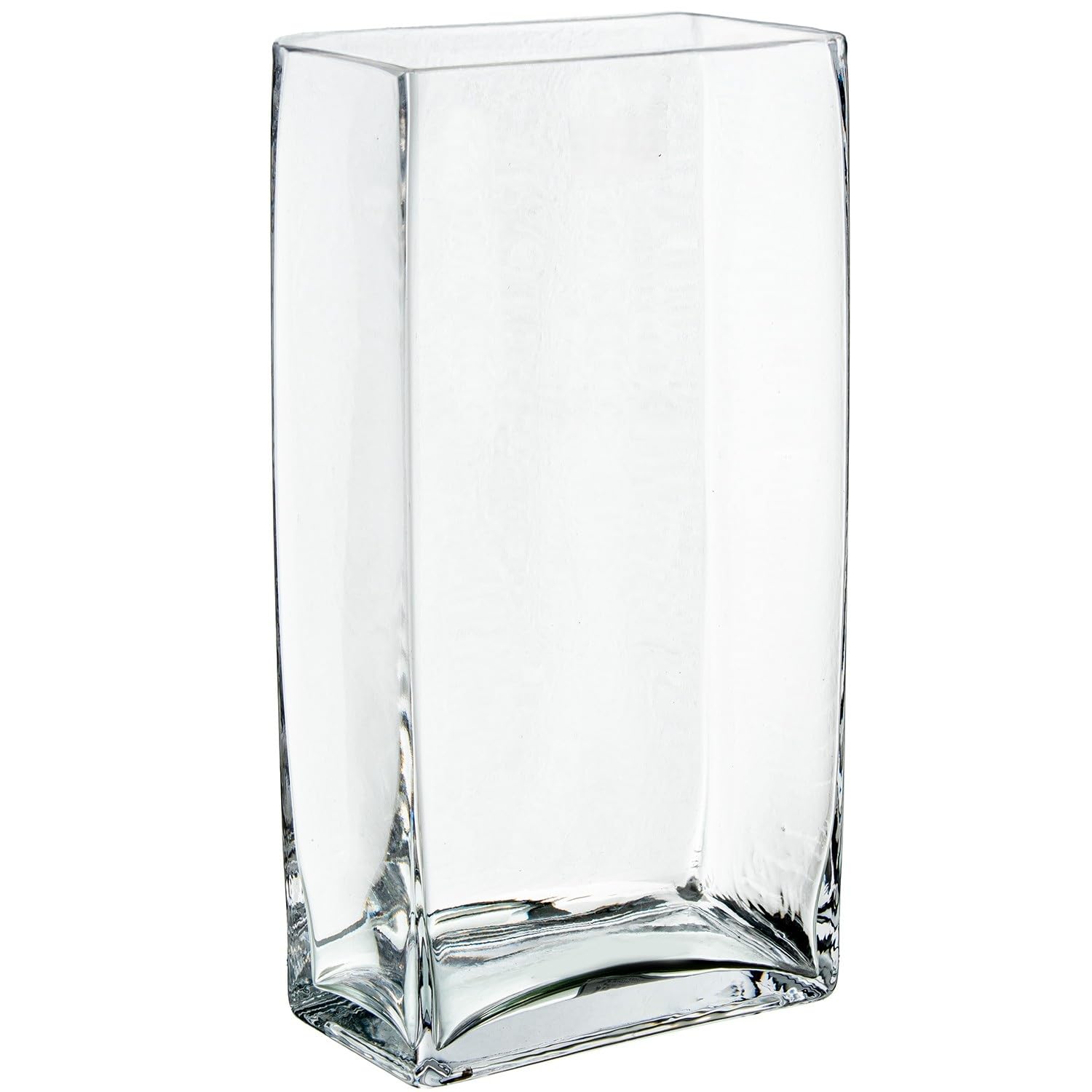 Vase de table en verre transparent stable pour bouquet lourd 27 cm