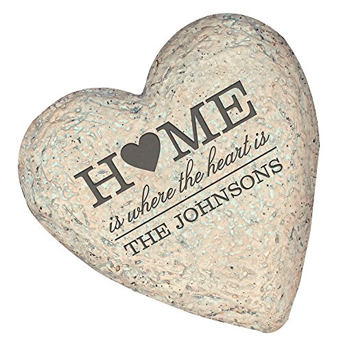GiftsForYouNow Home is Where The Heart is Personalized Garden Stone, 8.5