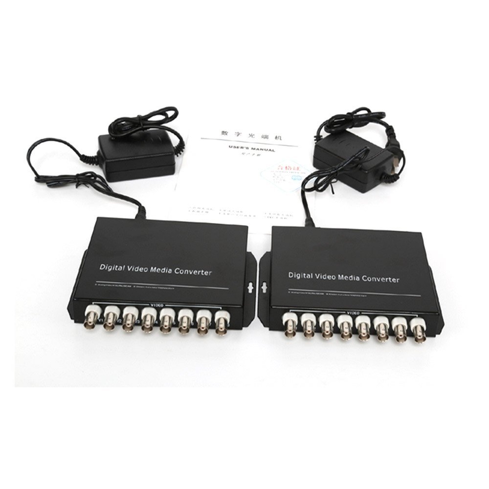 Amazon.co.jp: Guantai 8チャンネルビデオ光ファイバ光メディア